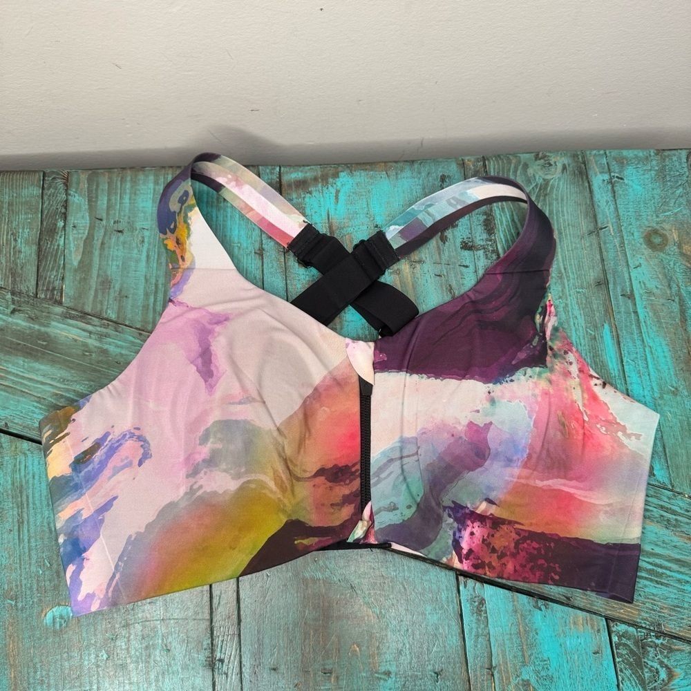 Knix Catalyst Front Zip Sports Bra  Multicolour Size 4 Fits 34C, 32D, 34D - Picture 5 of 11
